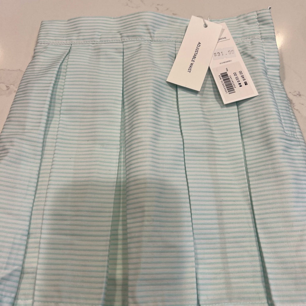 Janie and Jack Light Blue Striped Skirt